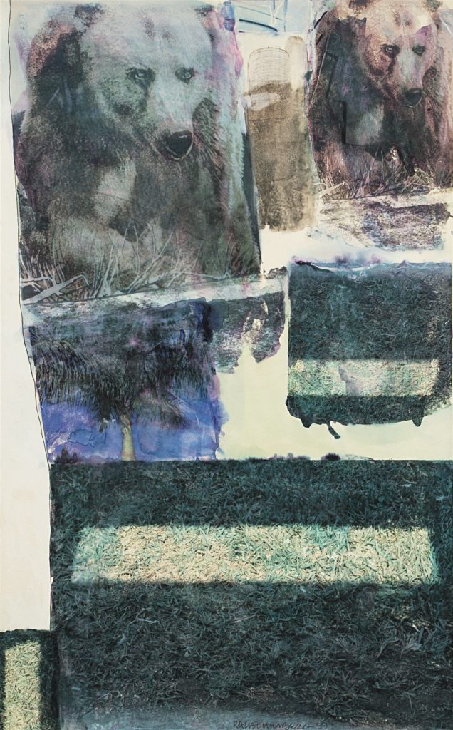 "Bear Grass", (Robert Rauschenberg 1999)
[Anagram (A Pun)]
Copyright: ourtesy Galerie Thaddaeus Ropac, London · Paris · Salzburg · Milan · Seoul 
© The Robert Rauschenberg Foundation / Bildrecht, Wien 2026
